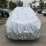 PEVA 防塵 防水 日よけ SUVカーカバー 警告ストリップ付き、207inch (XXL)