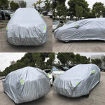 警告ストリップ付きPVC防塵日よけSUV車カバー、全長4.8m（187インチ）までの車に適合、187inch (L)