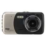 4インチHDビデオ録画HDディスプレイ車載レコーダー別F2.0カメラ付き、12MP 170度広角/リアビューループ録画/Gセンサー録画/WDRフルHD/フロントカメラ1080P/リアカメラ720P/32G TFカード対応、4インチ