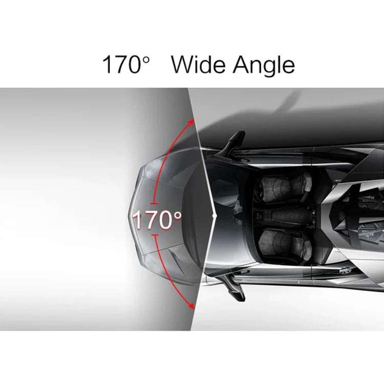 4インチHDビデオ録画HDディスプレイ車載レコーダー別F2.0カメラ付き、12MP 170度広角/リアビューループ録画/Gセンサー録画/WDRフルHD/フロントカメラ1080P/リアカメラ720P/32G TFカード対応、4インチ