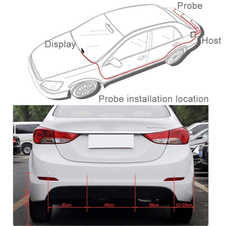 Car Buzzer Reverse Backup Radar System - Premium Quality 4 Parking Sensors Car Reverse Backup Radar System with LCD Display