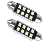 2 PCS DC 12V 2W 39MM 8 SMD-3528 LEDs Bicuspid Port Decoding Car Dome Lamp LED Reading Light, 39MM