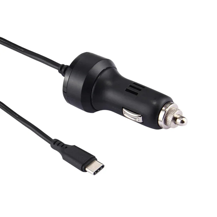 Nintendo Switch用 2.4A USB-C / Type-C トラベル充電車載チャージャーアダプター、ケーブル長：2m（ブラック）、車載チャージャーアダプター