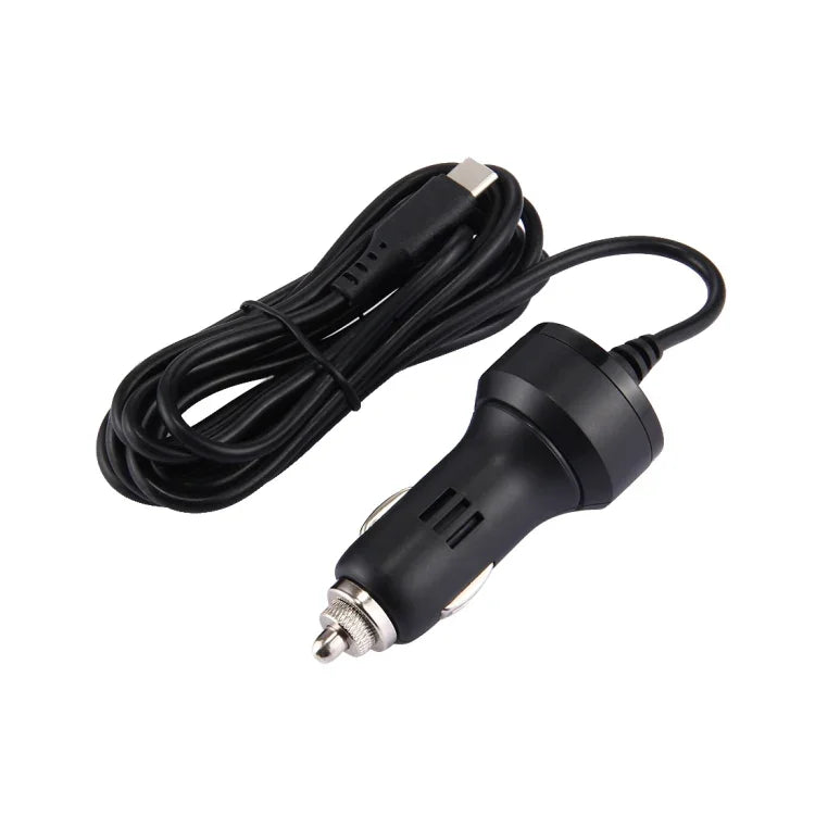 Nintendo Switch用 2.4A USB-C / Type-C トラベル充電車載チャージャーアダプター、ケーブル長：2m（ブラック）、車載チャージャーアダプター