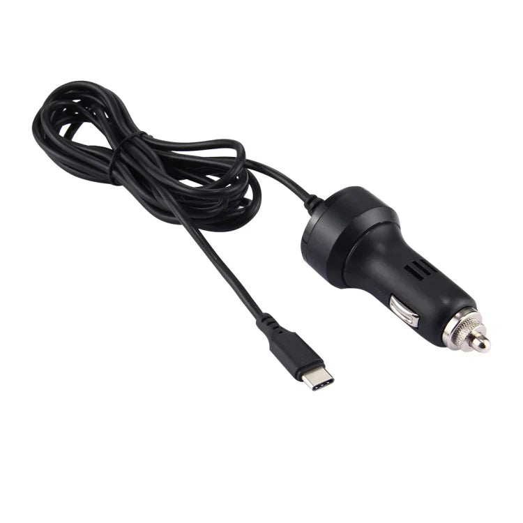 Nintendo Switch用 2.4A USB-C / Type-C トラベル充電車載チャージャーアダプター、ケーブル長：2m（ブラック）、車載チャージャーアダプター