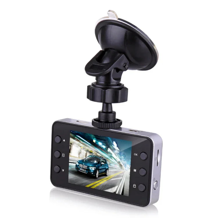 K6000 2.3インチ 90度広角 フルHD 720P ビデオカーDVR、TFカード対応（最大32GB）/ 動体検知、2つのナイトビジョン補助ライト付き、K6000