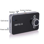 K6000 2.3インチ 90度広角 フルHD 720P ビデオカーDVR、TFカード対応（最大32GB）/ 動体検知、2つのナイトビジョン補助ライト付き、K6000