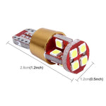 2個セット T10 3W 定電流車用クリアランスライト 12個SMD-3030ランプ付き、DC 9-18V、12個SMD-3030ランプ