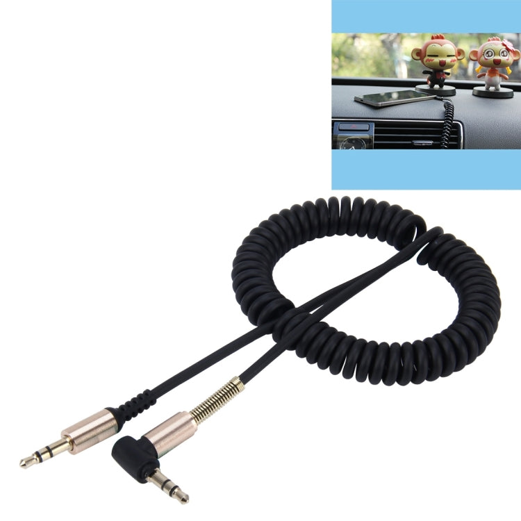 3.5mm 3極オス-オスプラグ オーディオ AUX 伸縮コイルケーブル, 長さ: 1.5m, 長さ: 1.5m(黒), 長さ: 1.5m (赤)