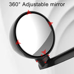 3R-094 Auxiliary Rear View Mirror Car Adjustable Blind Spot Mirror Wide Angle Auxiliary Rear View Side Mirror for Left Mirror, 3R-094 (White), 3R-094(Black)