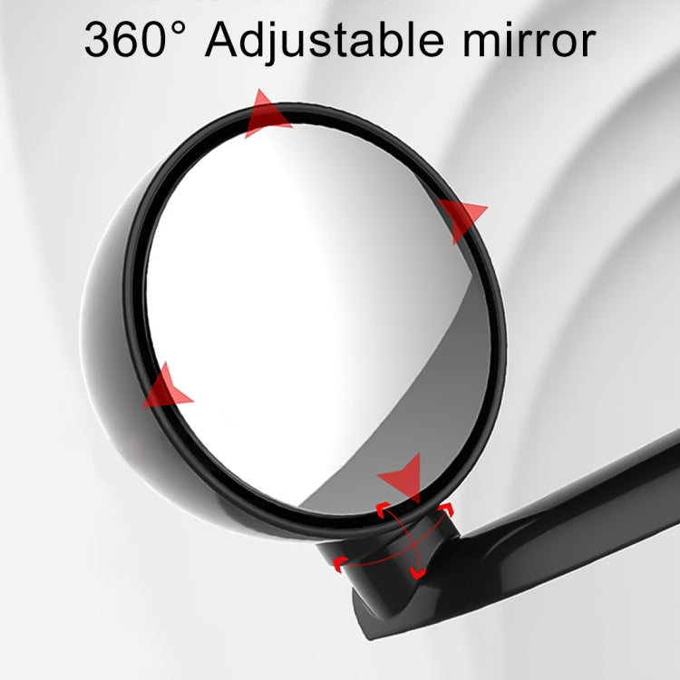 3R-094 Auxiliary Rear View Mirror Car Adjustable Blind Spot Mirror Wide Angle Auxiliary Rear View Side Mirror for Left Mirror, 3R-094 (White), 3R-094(Black)