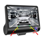 4.0インチIPSスクリーン 5.0メガピクセル 170度広角 フルHD 1080P 3チャンネルビデオ車載DVR、ナイトビジョン補助ライト対応 / バックカメラ映像 / TFカード(最大32GB) / Gセンサー / 動体検知、170度
