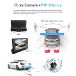 4.0インチIPSスクリーン 5.0メガピクセル 170度広角 フルHD 1080P 3チャンネルビデオ車載DVR、ナイトビジョン補助ライト対応 / バックカメラ映像 / TFカード(最大32GB) / Gセンサー / 動体検知、170度