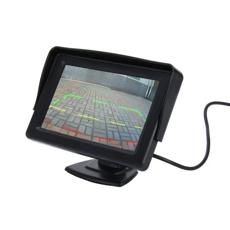 Universal 4.3 inch Car High Definition Monitor with Adjustable Angle Holder, Support Reverse Automatic Screen Function, 4.3 inch