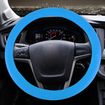 Crocodile Texture Universal Rubber Car Steering Wheel Cover For 34-48cm Wheel