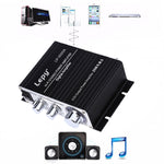LP-2020A 車載／家庭用HIFIアンプ オーディオ MP3対応 UKプラグ 3A電源付、UKプラグ