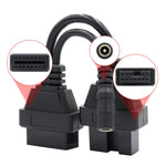 12 Pin to 16 Pin OBDII Diagnostic Cable for Mitsubishi, For Mitsubishi