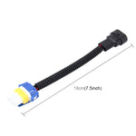 2 PCS 9006 Car HID Xenon Headlight Male to Female Conversion Cable with Ceramic Adapter Socket, 9006