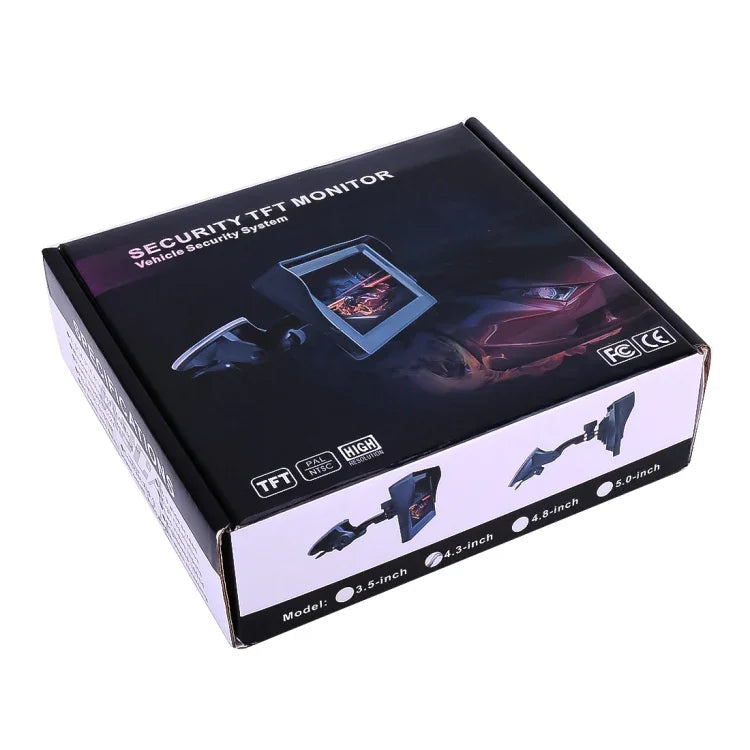 Foldable 4.3 inch Digital TFT LCD Car High Definition Monitor, Support Reverse Automatic Screen Function, Foldable 4.3 inch