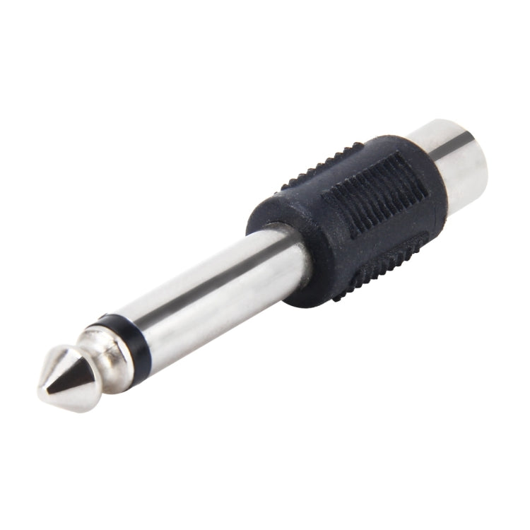 6.35mm to RCA オス-メスプラグ ステレオオーディオアダプター、6.35mmオス to RCAメス