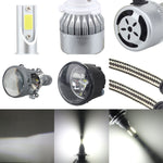 2 PCS  H1 18W 1800 LM 8000K IP68 Canbus Constant Current Car LED Headlight with 2 COB Lamps, DC 9-36V, H1