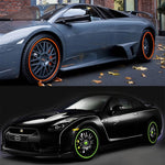 Universal Decorative Scratchproof Stickup 8M Flexible Car Wheel Hub TRIM Mouldings Shining Decoration Strip, 8m Shining, 8m