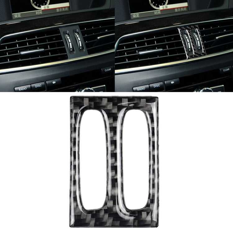 Car Carbon Fiber Intermediate Air Outlet Panel Decorative Sticker for Mercedes-Benz W204 2011-2013, Intermediate Air Outlet