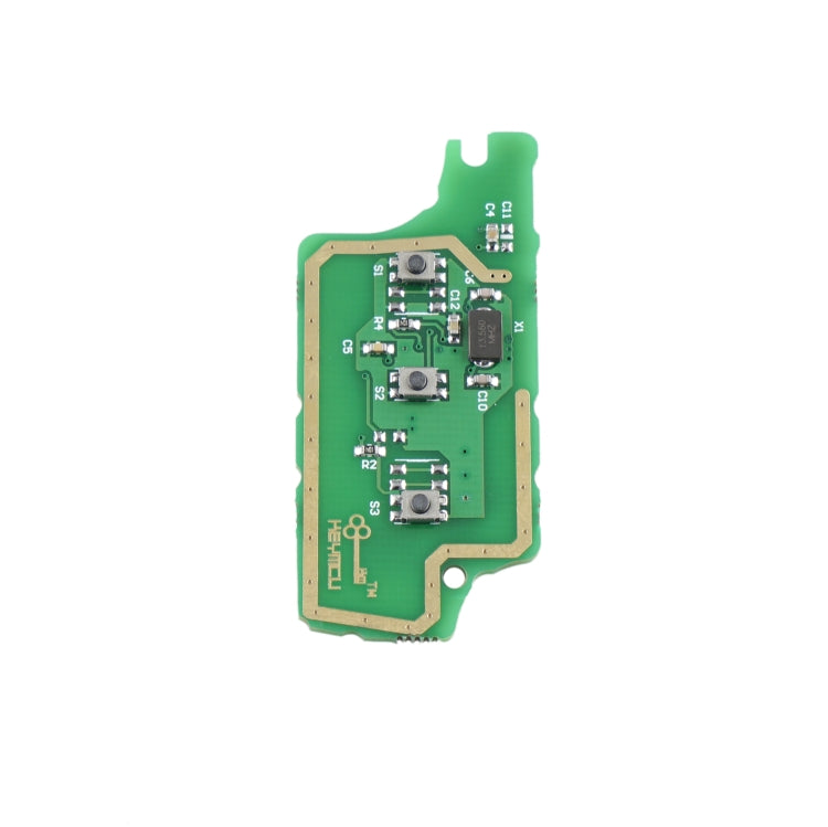 For PEUGEOT 3 Buttons Intelligent Remote Control Car Key with Integrated Chip & Battery & Holder & Slotted Key Blade, Frequency: 433MHz, 3 Buttons