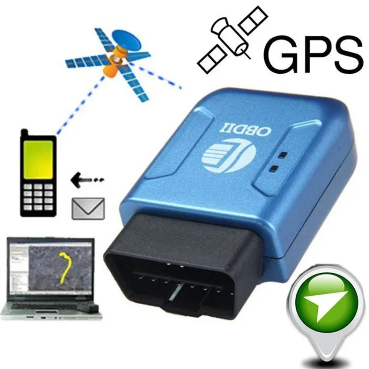 TK206 2G GPS OBD2リアルタイムGSMクアッドバンド盗難防止振動アラーム GSM GPRSミニGPS車トラッカー、TK206（ブラック）、TK206（ブルー）