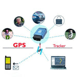 TK206 2G GPS OBD2リアルタイムGSMクアッドバンド盗難防止振動アラーム GSM GPRSミニGPS車トラッカー、TK206（ブラック）、TK206（ブルー）