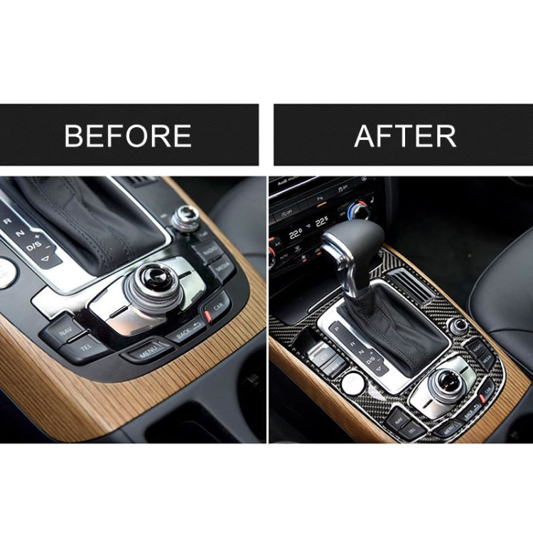 Car Carbon Fiber Gear Position Panel Decorative Sticker for Audi 2010-2018 Q5 / 2009-2016 A4L / 2009-2016 A5, Left Drive, Gear Position (C)