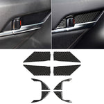 8 in 1 Car Carbon Fiber Door Inner Handle Wrist Panel Decorative Sticker for Toyota Eighth Generation Camry 2018-2019, Door Inner Handle Wrist