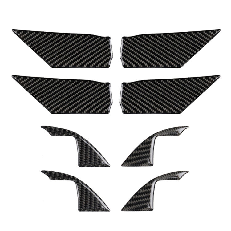 8 in 1 Car Carbon Fiber Door Inner Handle Wrist Panel Decorative Sticker for Toyota Eighth Generation Camry 2018-2019, Door Inner Handle Wrist