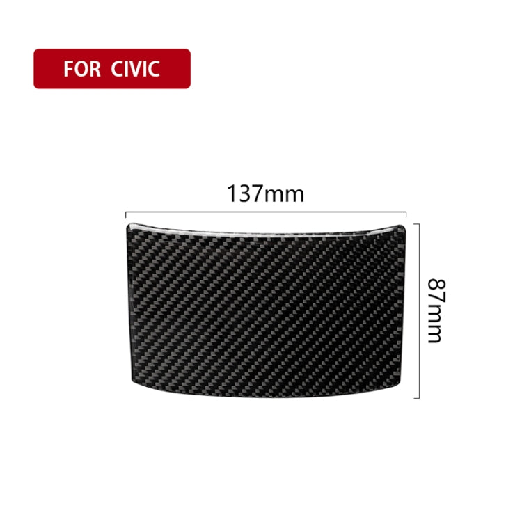 Car Carbon Fiber Rear Sundries Cover Decorative Sticker for Honda Tenth Generation Civic 2016-2019, Rear Sundries Cover
