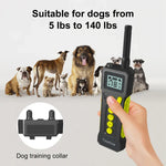 Tsattine T10 IP68防水2000フィート犬トレーニング装置LCDライト付き、T10