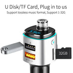BC42 Bluetooth 5.0 多機能カーカラフルアンビエントライト MP3プレーヤー、TFカード＆Uディスク＆FM対応、BC42