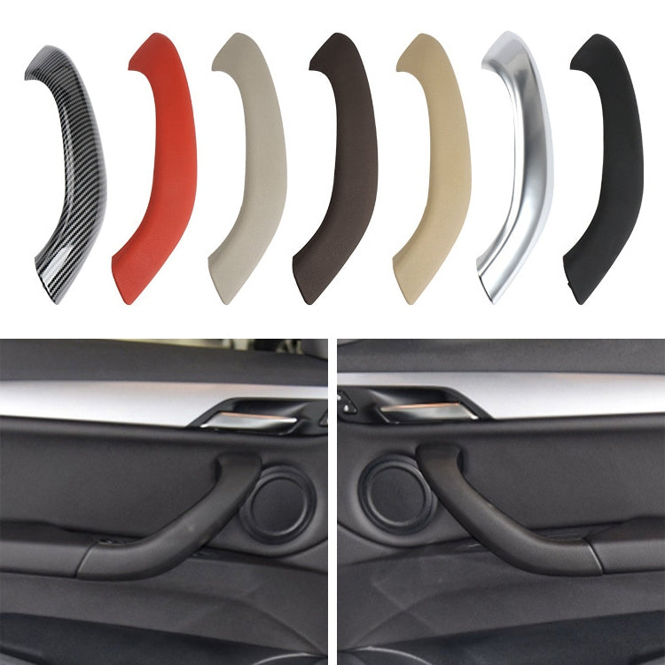 Car Left Side Inside Doors Handle Pull Trim Cover 51417417513 for BMW X1 2016-, Left Driving, Left Side (Red), Left Side (Black), Left Side (Coffee), Left Side (Beige White), Left Side (Beige)