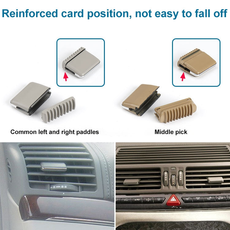 Car Left and Right Side Air Conditioning Exhaust Switch Paddle for Mercedes-Benz S Class W220 1998-2005, Left Driving, Left and Right Side (Black), Left and Right Side (Grey), Left and Right Side (Khaki), Left and Right Side (Beige)
