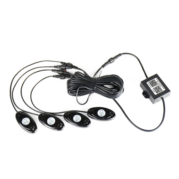 4 in 1 Universal Car APP Control RGB Chassis Atmosphere Lights Colorful Lighting Decorative Lamp, Car APP Control Atmosphere Lights