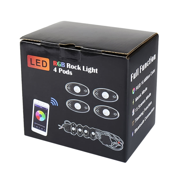 4 in 1 Universal Car APP Control RGB Chassis Atmosphere Lights Colorful Lighting Decorative Lamp, Car APP Control Atmosphere Lights
