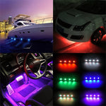 4 in 1 Universal Car APP Control RGB Chassis Atmosphere Lights Colorful Lighting Decorative Lamp, Car APP Control Atmosphere Lights