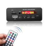 Car 12V 2x3W Audio MP3 Player Decoder Board FM Radio TF USB 3.5mm AUX, with Bluetooth & Recording Call Function & Remote Control, 12V