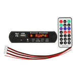 車載12V 2x3WオーディオMP3プレーヤーデコーダーボード FMラジオ TF USB 3.5mm AUX、Bluetooth / 通話録音機能 / パワーアンプ / リモコン付き、12V