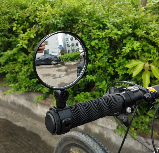 ユニバーサル360度回転調整可能自転車リアビュー ハンドルバー広角凸面ミラー、サイクリングリアビューミラー