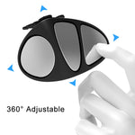 3R-146 3 in 1 Car Rearview Auxiliary Blind Spot Mirror Rear View 146 Front Wheel Mirror for Right Side, 3 in 1 Black Right