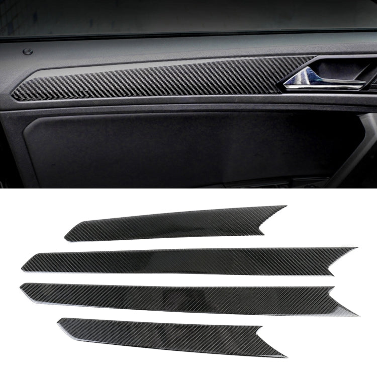 Car Carbon Fiber Door Panel Decorative Sticker for Volkswagen Tiguan L 2019-2021, Door Panel