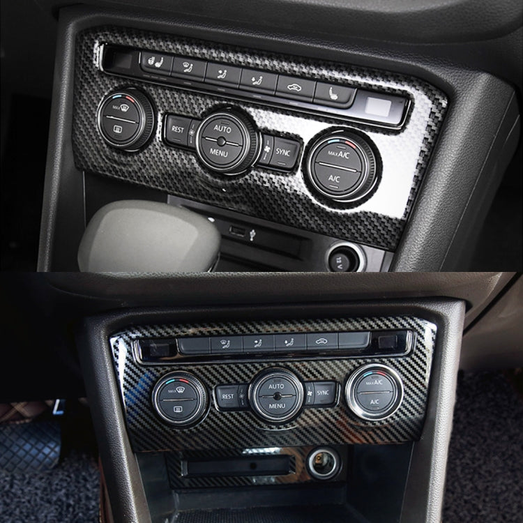 Car Carbon Fiber Air Conditioning Panel Decorative Sticker for Volkswagen Tiguan L 2019-2021, High Configuration, Air Conditioning Panel, High Configuration