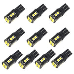 10 PCS T10/168/194 DC12V / 1W / 6000K / 60LM Car Decoding Clearance Lights with 12LEDs SMD-3030 Lamp Beads, T10/168