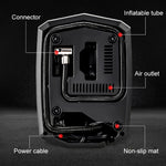 Car 12V Portable Inflatable Cylinder Pedal Pointer Air Pump with Light & Tool Box, Pointer with Tool Box