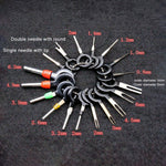 29 in 1 Car Plug Circuit Board Wire Harness Terminal Extraction Pick Connector Crimp Pin Back Needle Remove Tool, 29 in 1